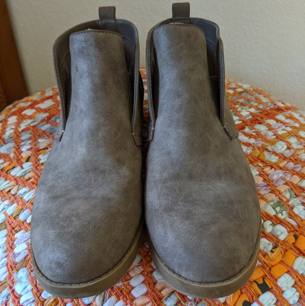Faux leather boots